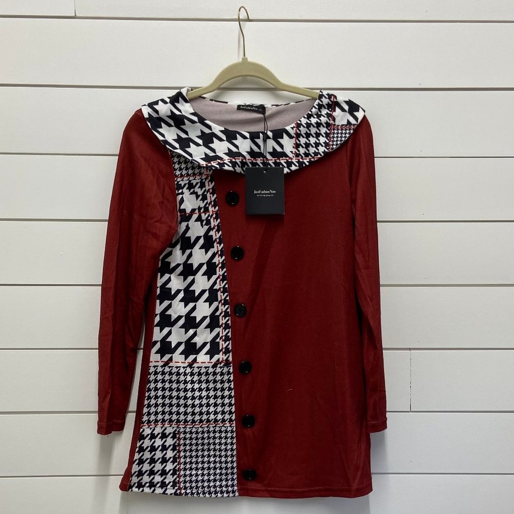 Red and black star shirt- JustFashionNow